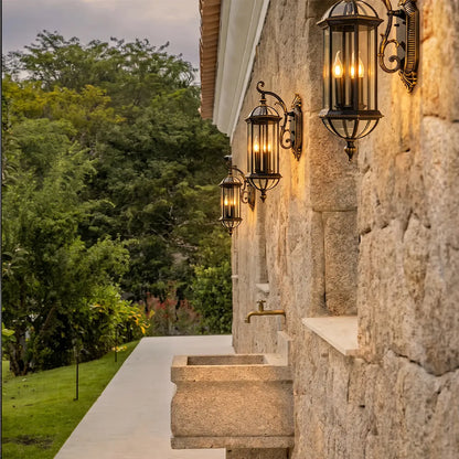 2 PCS Lantern Style Outdoor Wall Lights European Vintage Light - view 3