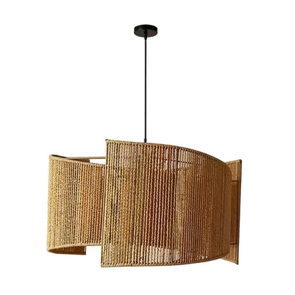 Rattan Woven Pendant Light Wabi-Sabi Rope Ceiling Light - view 10