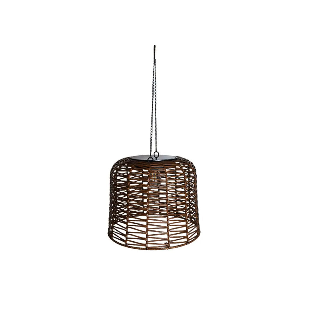Large Woven Pendant Light Solar Rattan Waterproof Ceiling Light - view 7