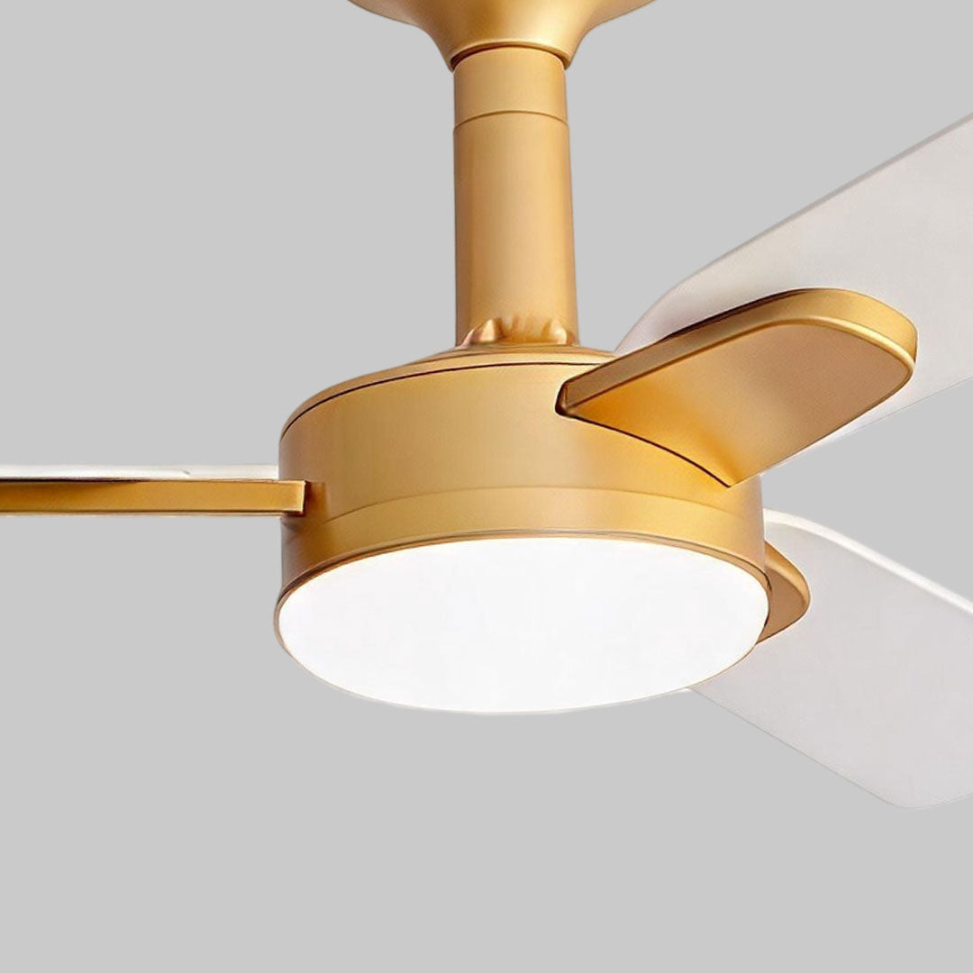 Copper Ceiling Fan with Light Modern Variable Speed LED Lamp - view 5