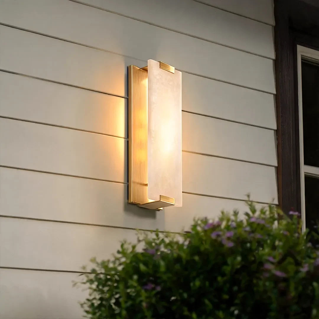 LED Light Wall Lamp Modern Faux Marble Outdoor Light