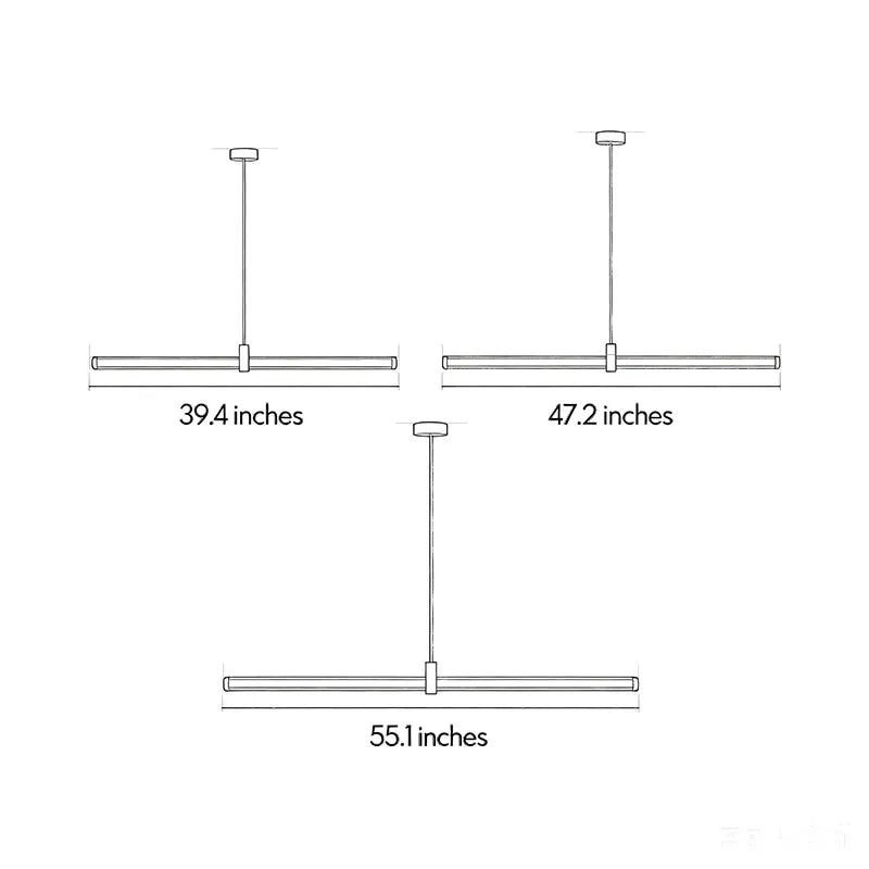 Linear Pendant Lights Italian Minimalist Ceiling Lights - view 11