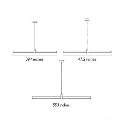 Linear Pendant Lights Italian Minimalist Ceiling Lights - view 11