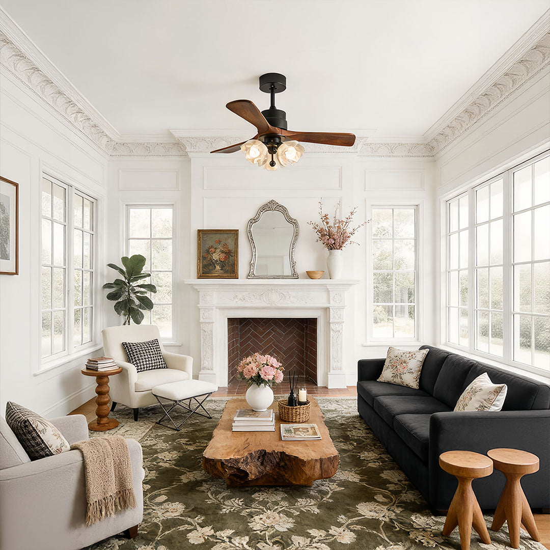 Ceiling Fan with LED Lighting Full Spectrum Variable Speed Light - view 2