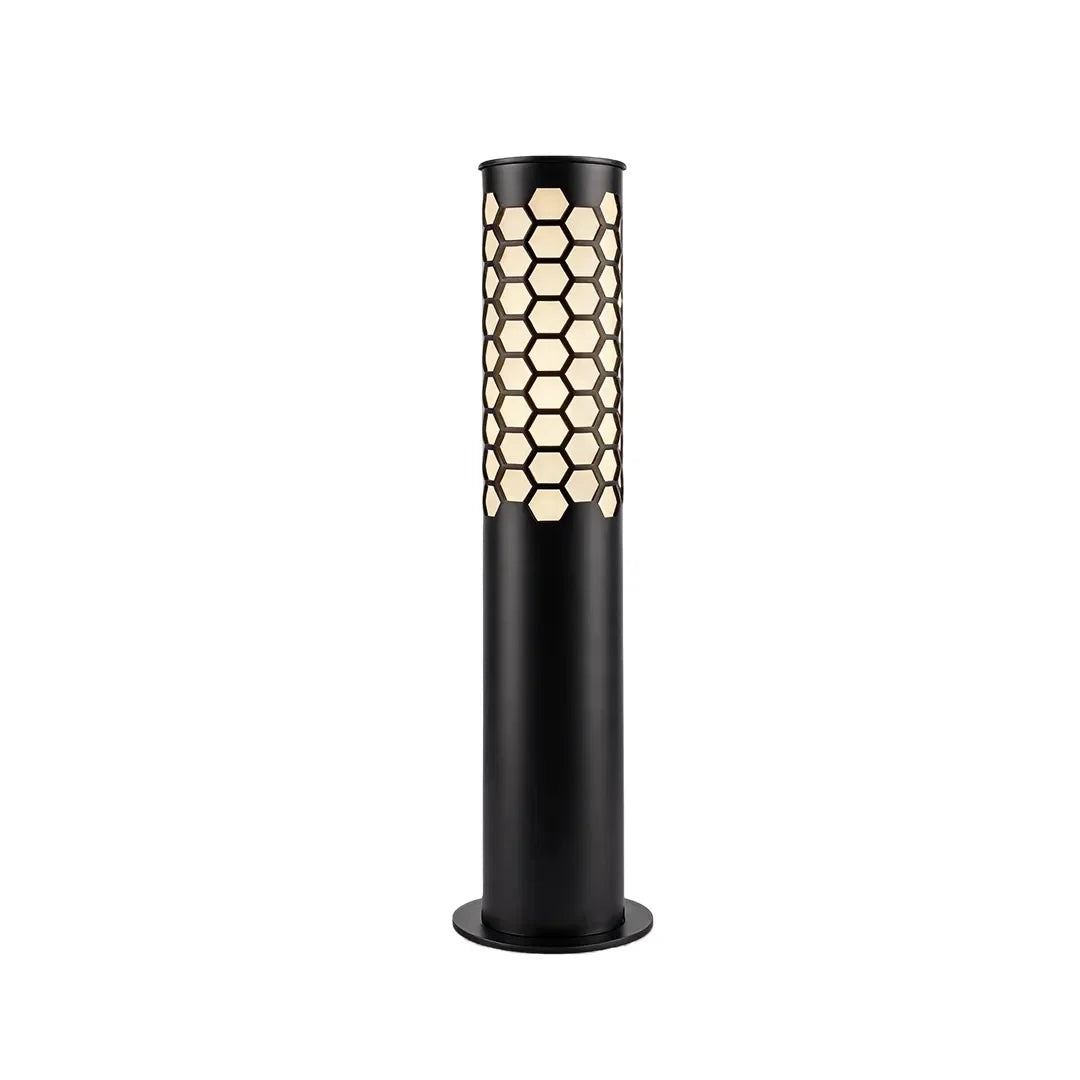 Solar Powered LED Bollard Lights Modern Honeycomb Outdoor Light - view 11