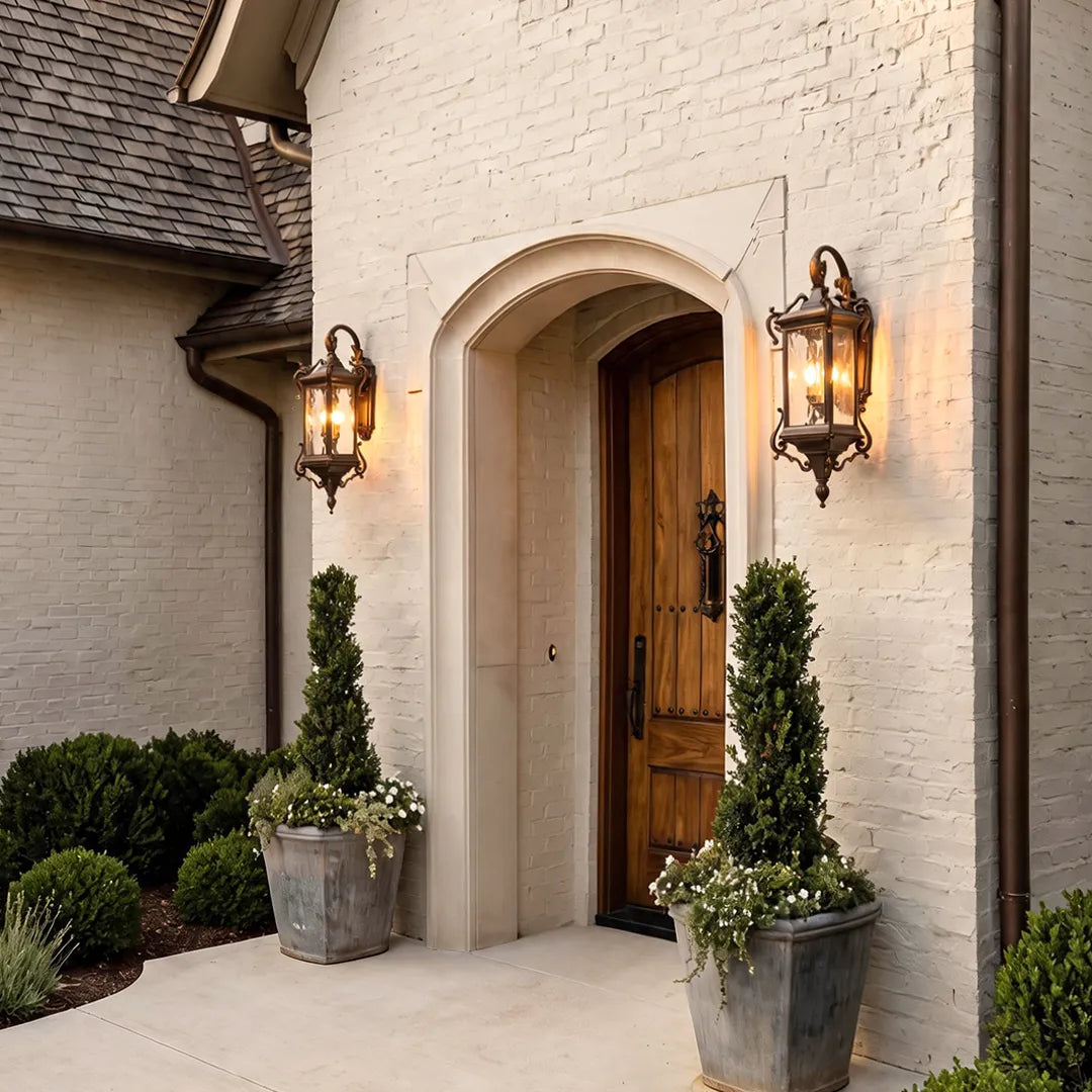 2 PCS Metal Outdoor Wall Sconces European Vintage Aluminum Light - view 5