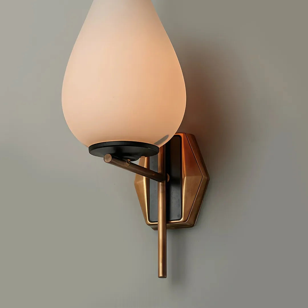 Mid Century Modern Wall Light Teardrop Glass Wall Sconce - view 7