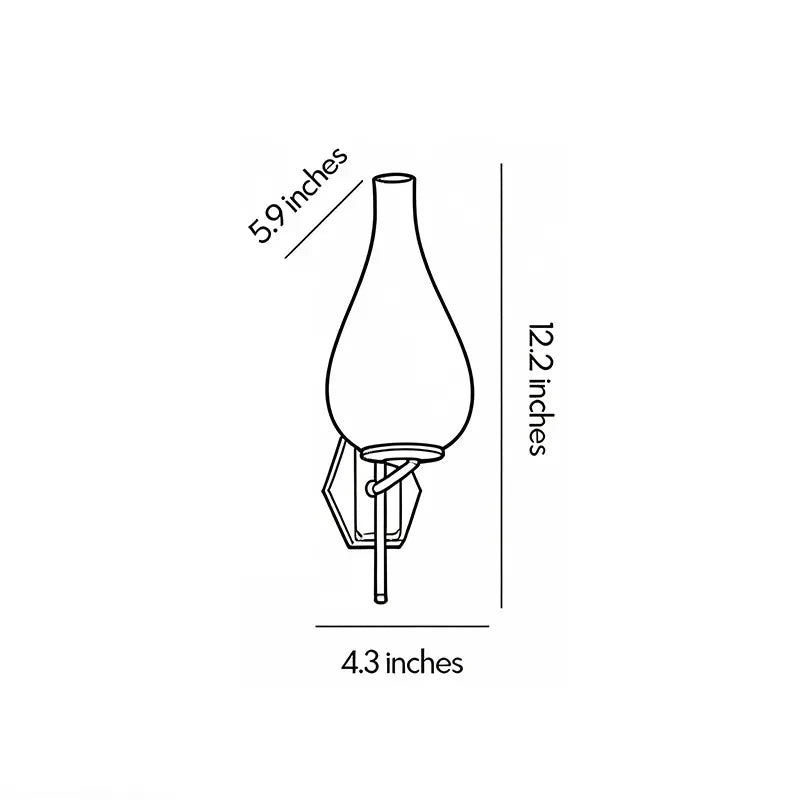 Mid Century Modern Wall Light Teardrop Glass Wall Sconce - view 9