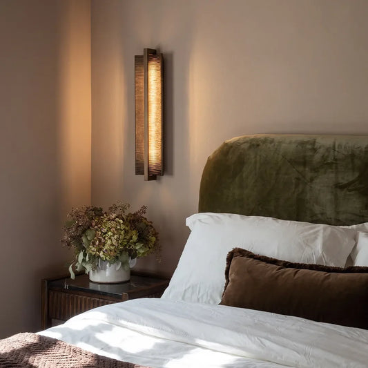 Brown Wall Sconces Modern Minimalist Entryways Resin Light