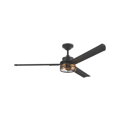 Black Ceiling Fan with Lighting American Metal Light - view 7