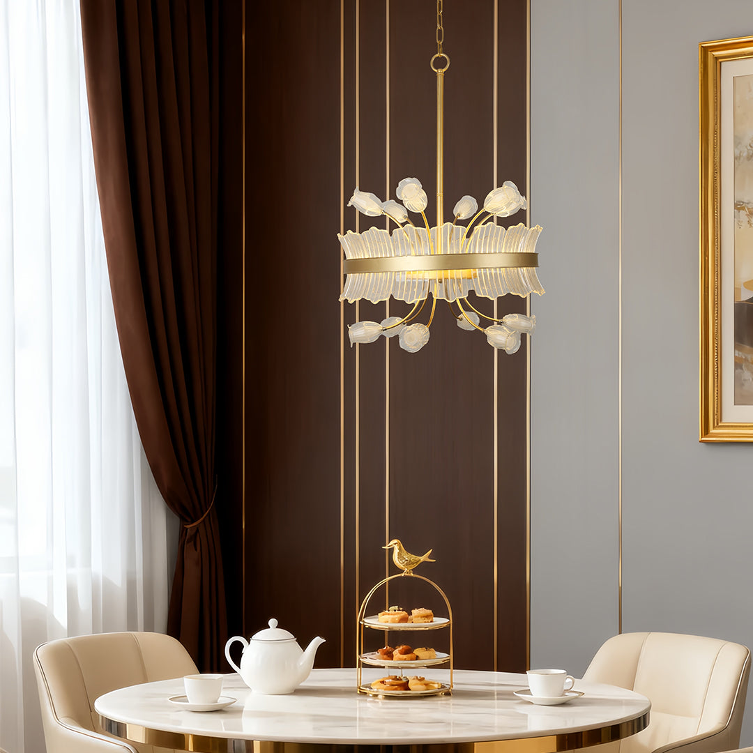 Blossom Chandelier Nordic Luxurious Adjustable Elegant Ceiling Light - view 2