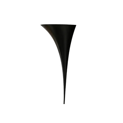 Modern Brass Wall Sconce Sculptural Trumpet Flared Light - view 10
