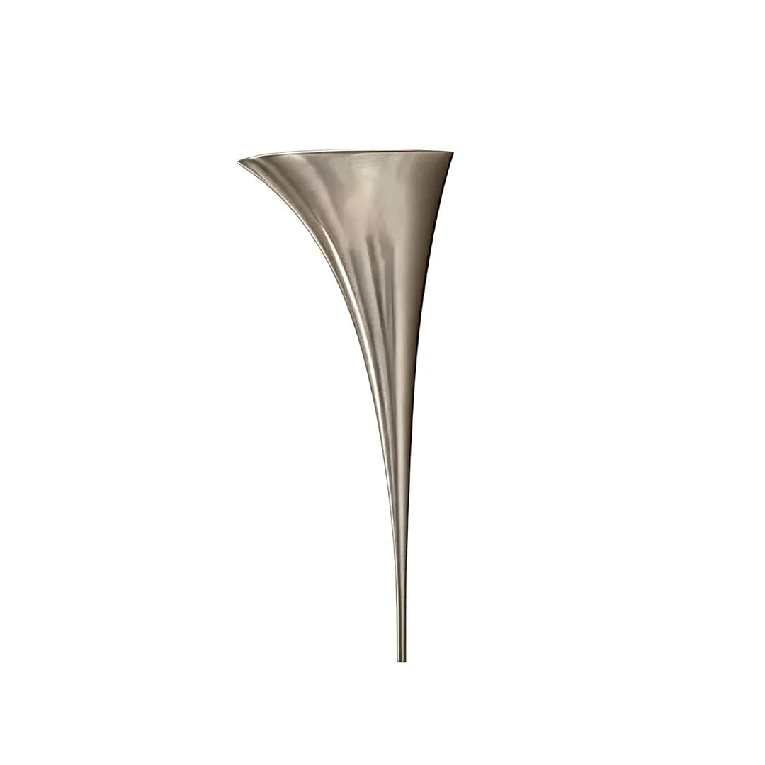 Modern Brass Wall Sconce Sculptural Trumpet Flared Light - view 11