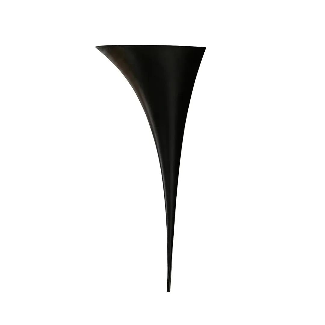 Modern Brass Wall Sconce Sculptural Trumpet Flared Light - view 13