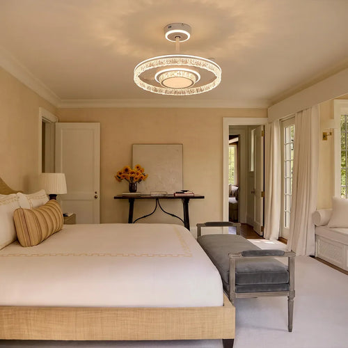 Modern Ceiling Fan with Lights Luxury Transparent Blade Light