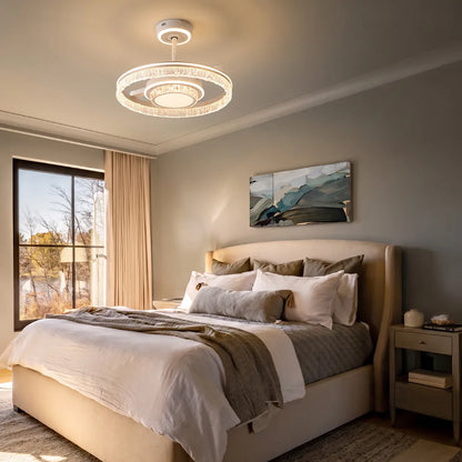 Modern Ceiling Fan with Lights Luxury Transparent Blade Light - view 6