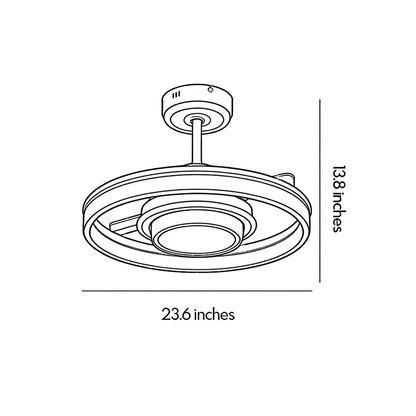 Modern Ceiling Fan with Lights Luxury Transparent Blade Light - view 10