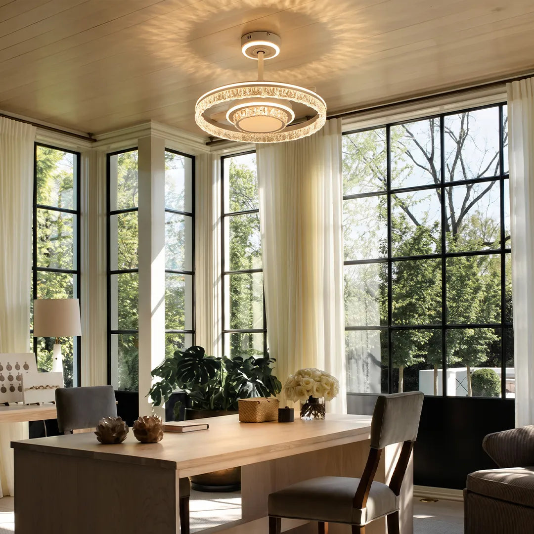Modern Ceiling Fan with Lights Luxury Transparent Blade Light - view 5