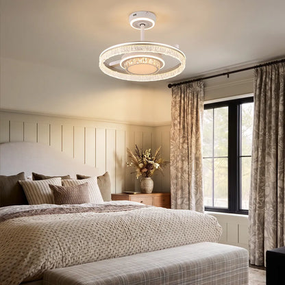 Modern Ceiling Fan with Lights Luxury Transparent Blade Light - view 4