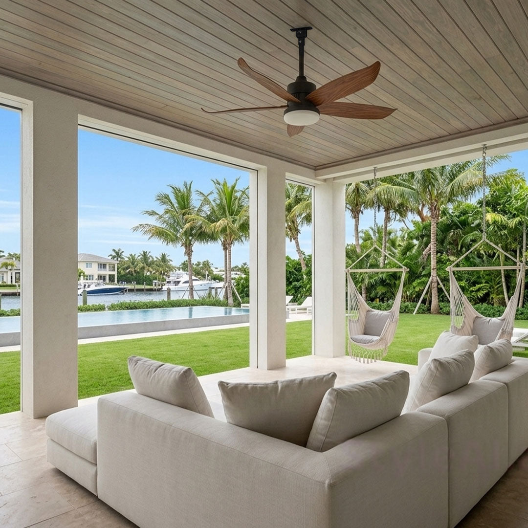 Modern Ceiling Fans with Lighting Outdoor Rainproof LED Light - view 4