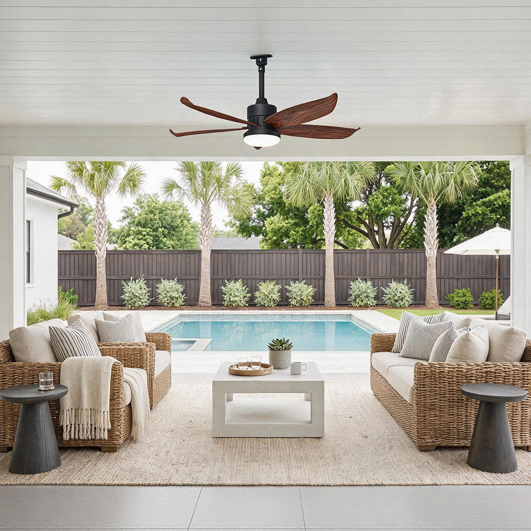 Modern Ceiling Fans with Lighting Outdoor Rainproof LED Light - view 2