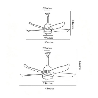 Modern Ceiling Fans with Lighting Outdoor Rainproof LED Light - view 10