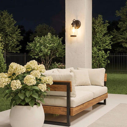 Vintage Sconce Wall Light Clear Glass Outdoor Lantern Light - view 5