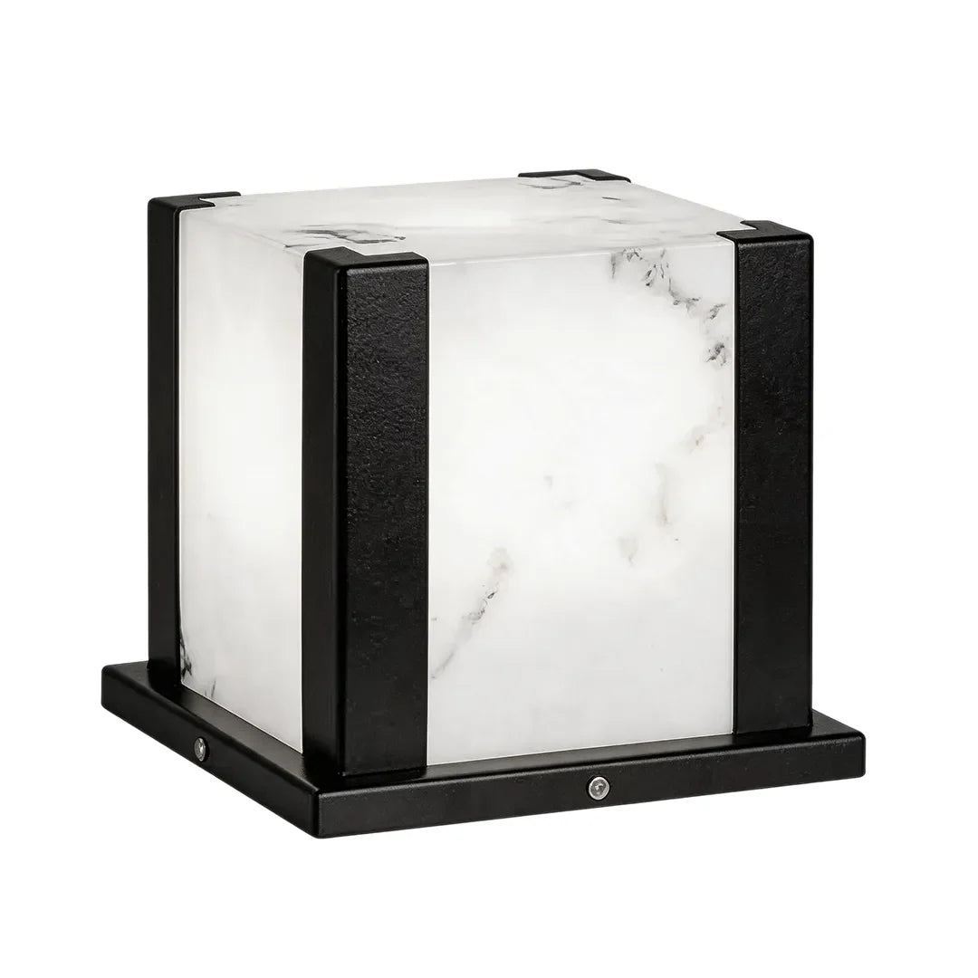Contemporary Outdoor Pillar Lights Square Faux Marble Light - view 15