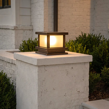 Outdoor Lights for Pillar Tops Modern Copper Waterproof Light
