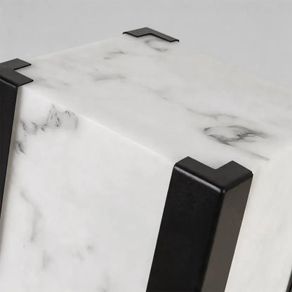 Contemporary Outdoor Pillar Lights Square Faux Marble Light - view 7