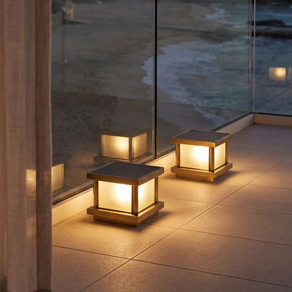 Outdoor Lights for Pillar Tops Modern Copper Waterproof Light - view 5
