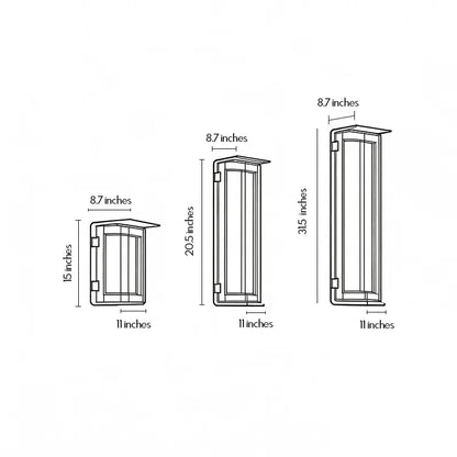 Modern Outdoor Solar Wall Lights Dual-Power Metal Light - view 10