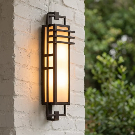Outdoor Sconce Fixture Modern Geometric Ambient Light