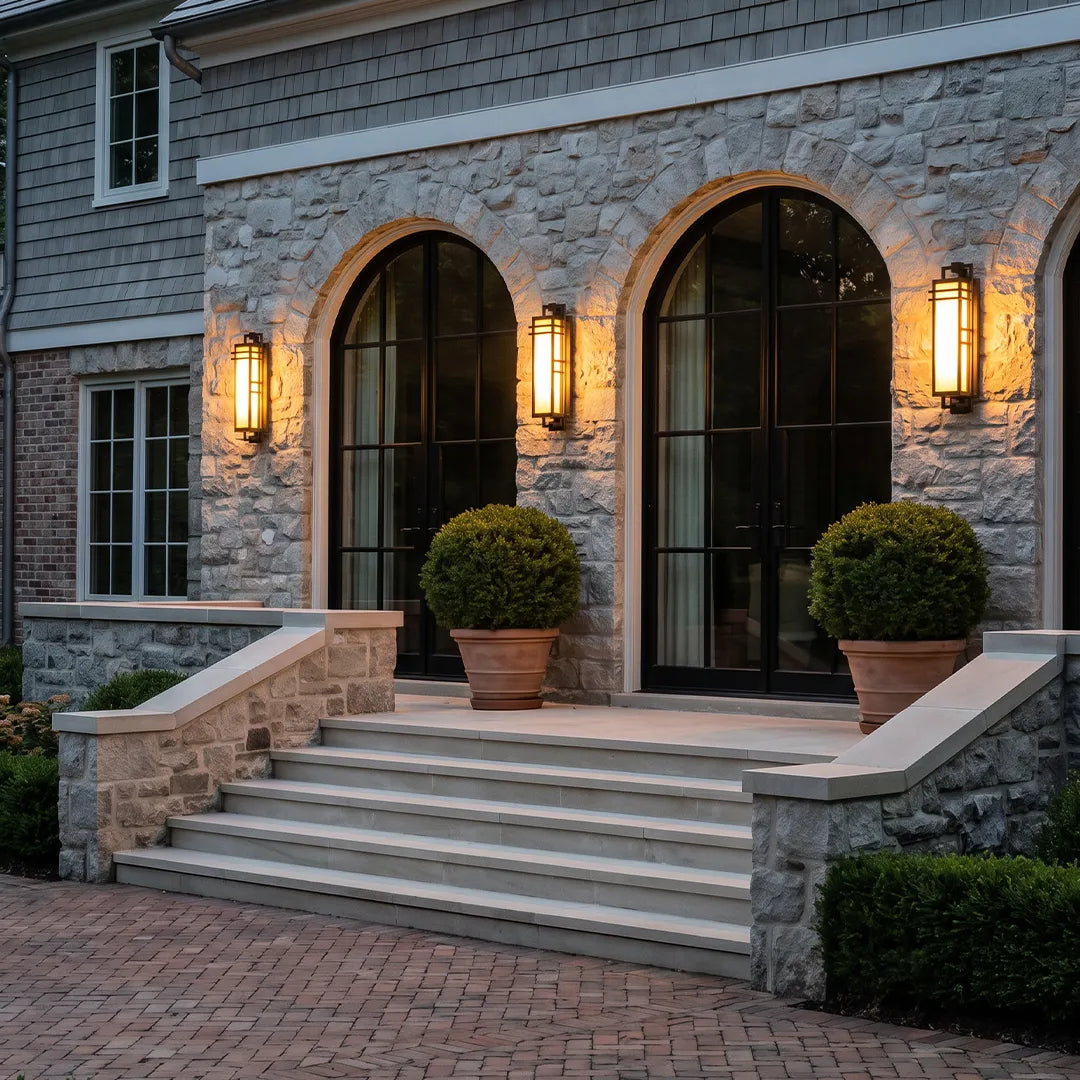 Outdoor Sconce Fixture Modern Geometric Ambient Light - view 4