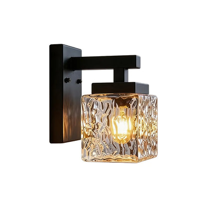 Square Glass Wall Sconce Modern Outdoor Waterproof Light - view 9