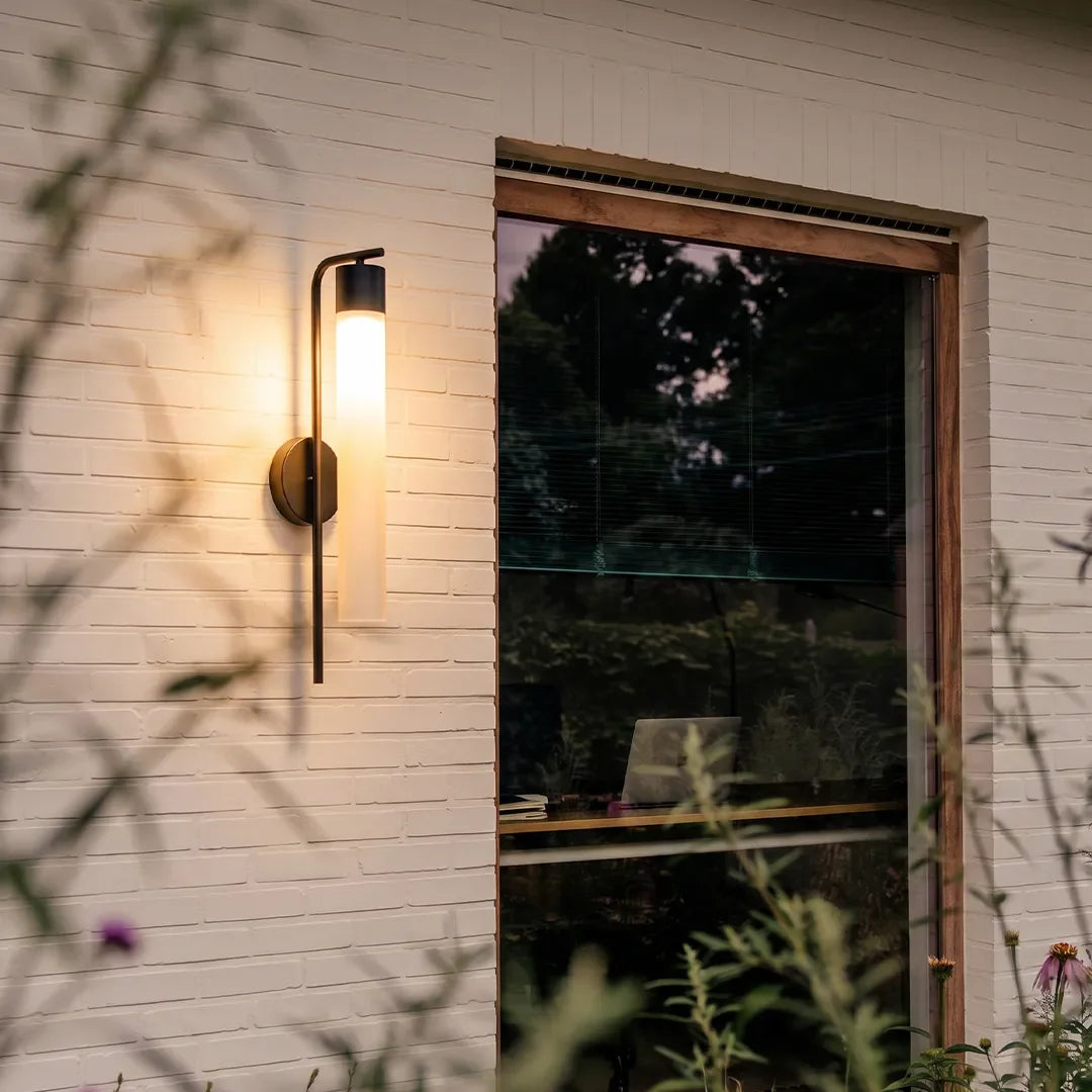 Modern Outdoor Wall Light Waterproof Linear Glass LED Light