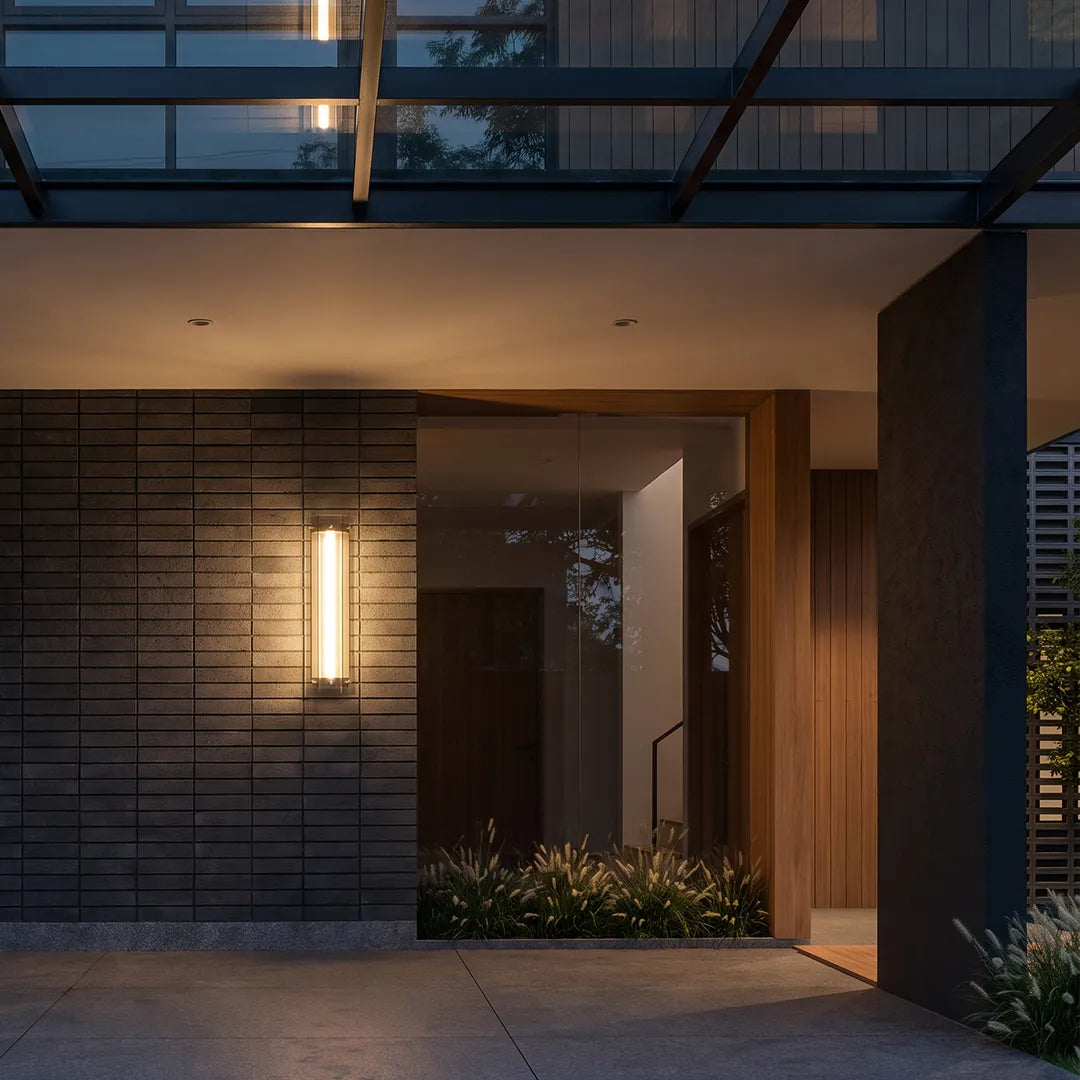 Silver Outdoor Wall Lights Modern Waterproof Glass LED Light - view 2
