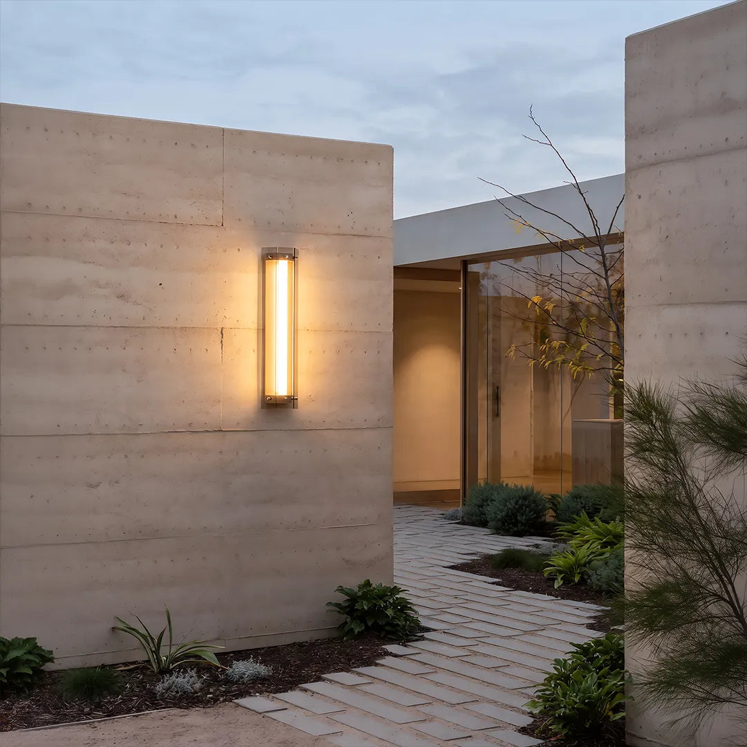 Silver Outdoor Wall Lights Modern Waterproof Glass LED Light - view 4