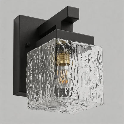 Square Glass Wall Sconce Modern Outdoor Waterproof Light - view 8