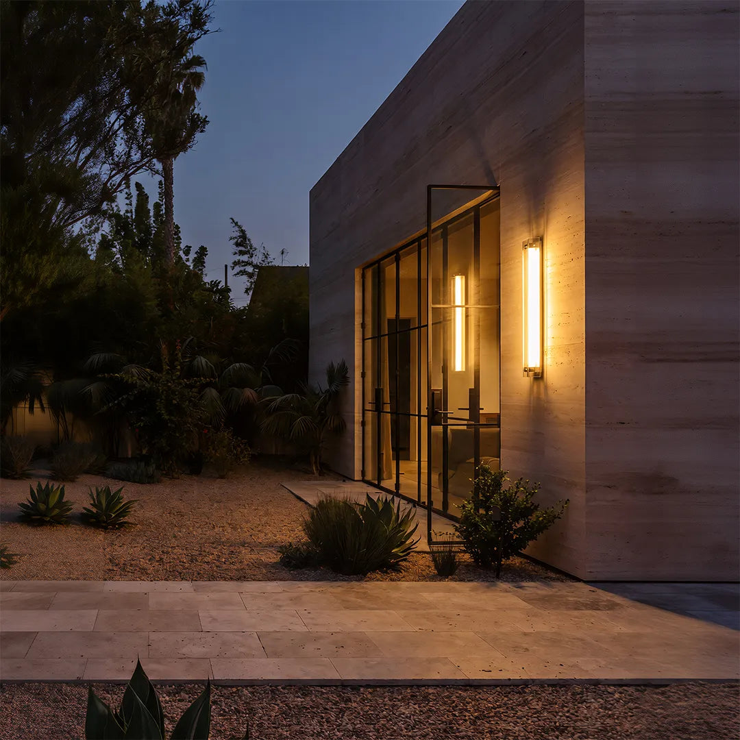 Silver Outdoor Wall Lights Modern Waterproof Glass LED Light - view 6