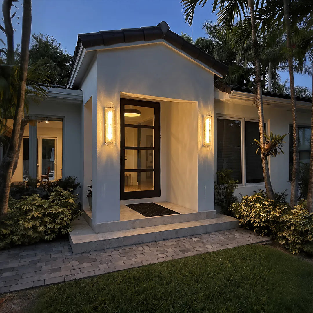 Gold Outdoor Wall Lights Luxury Waterproof LED Art Light - view 4