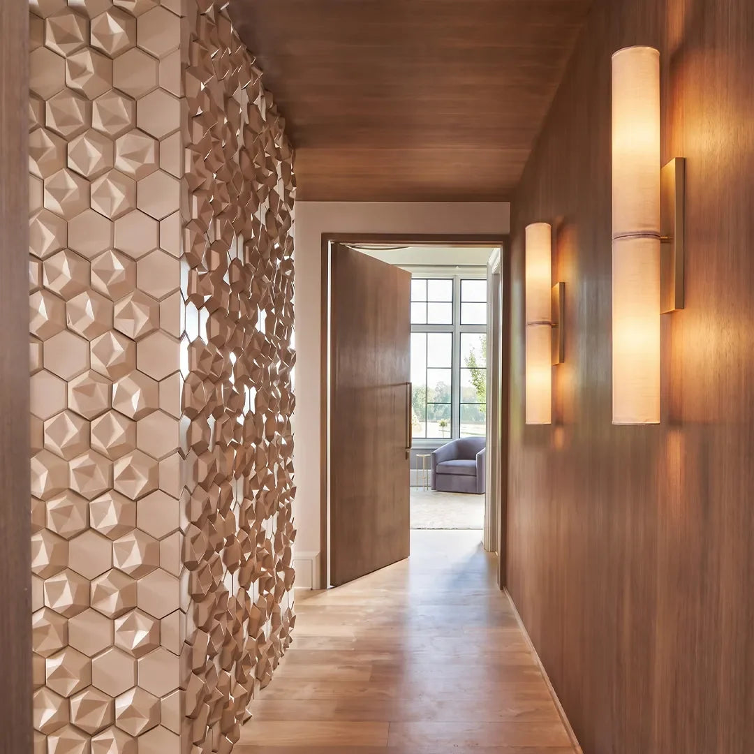 Modern Vertical Wall Sconce Luxury Marble Cylinder Light - view 5
