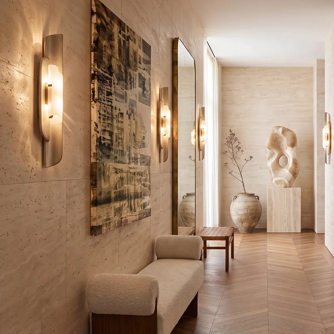Modern Wall Light Fixtures Luxury Layered Marble Light - view 3