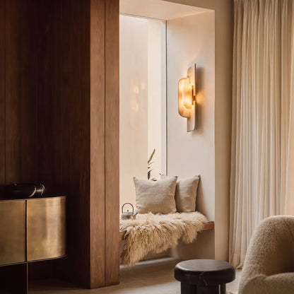 Modern Wall Light Fixtures Luxury Layered Marble Light