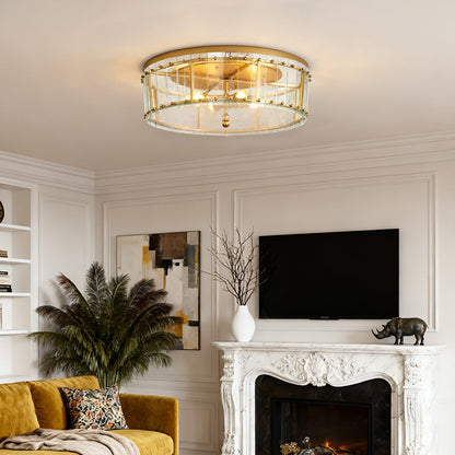 Flush Mount Gold Light Contemporary Elegant Luxury Round Glass Light - view 6