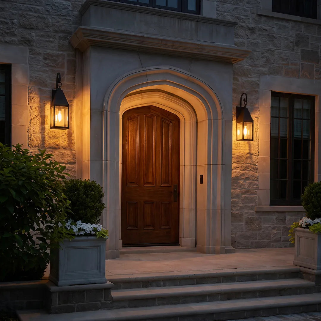 2 PCS Outdoor Black Sconce Vintage Style Wall Lantern - view 3