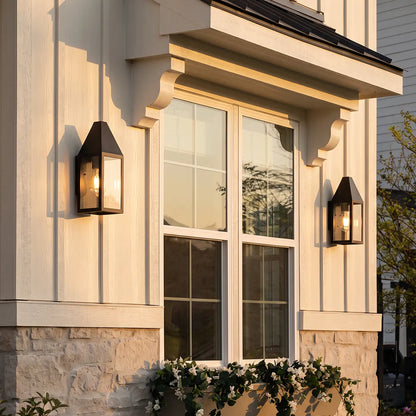 2 PCS Outdoor Black Sconce Vintage Style Wall Lantern