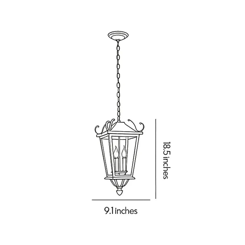 2 PCS Outdoor Ceiling Pendant Light European Vintage Hanging Lantern - view 10