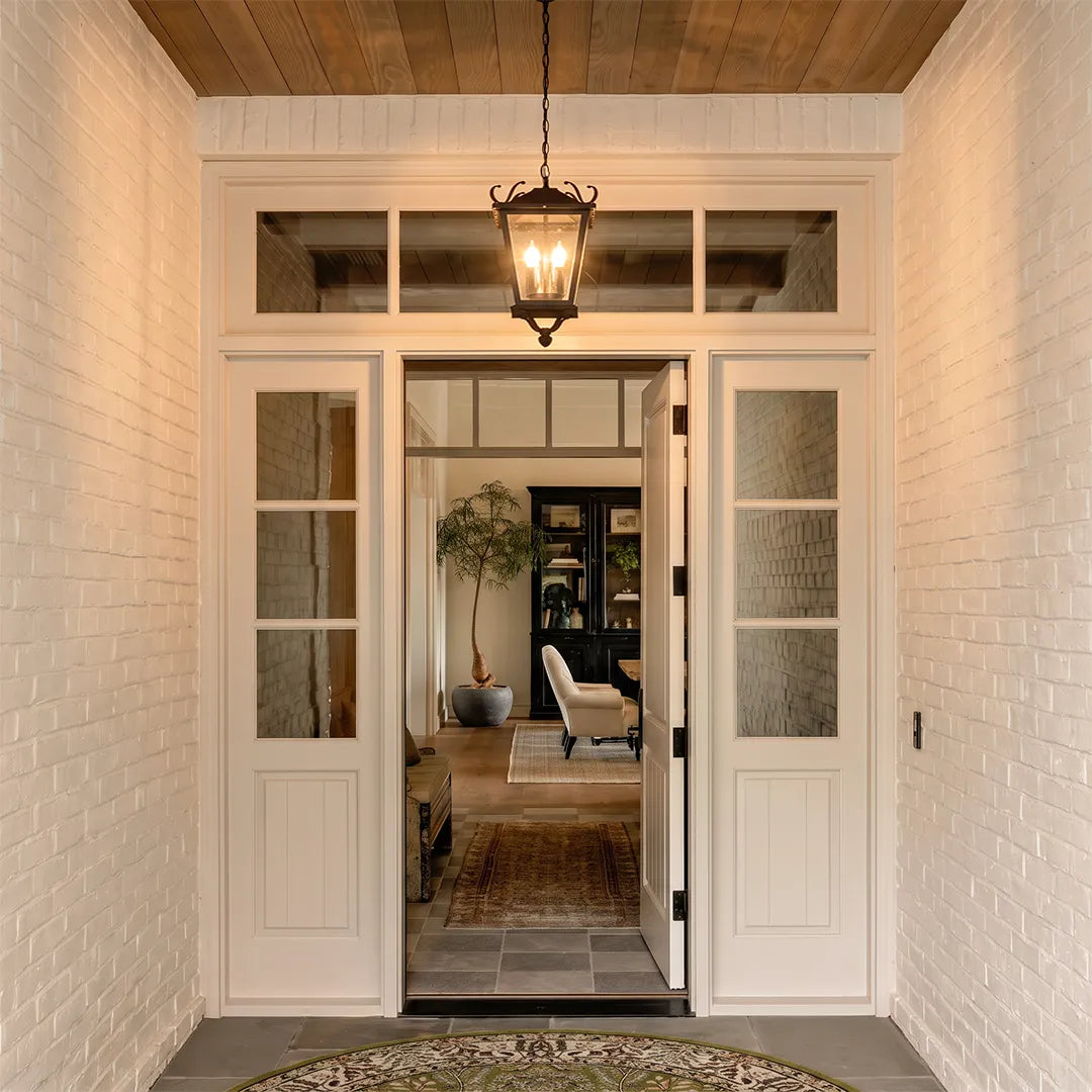 2 PCS Outdoor Ceiling Pendant Light European Vintage Hanging Lantern