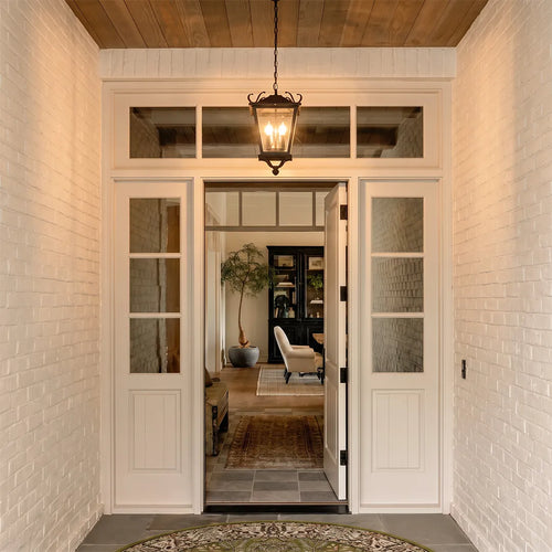 2 PCS Outdoor Ceiling Pendant Light European Vintage Hanging Lantern